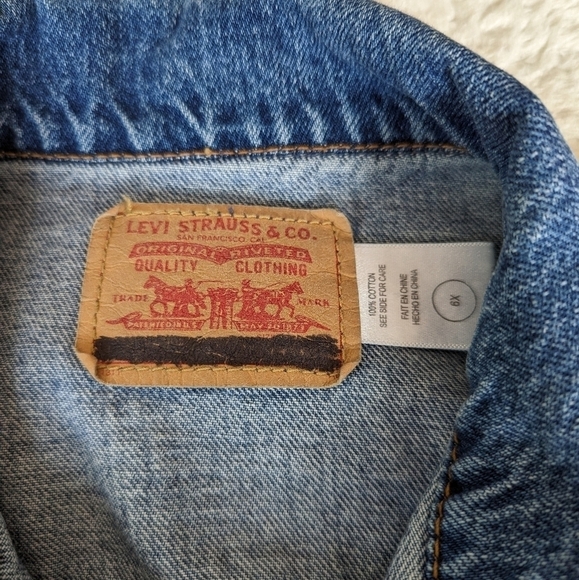 LEVI'S kids jeans denim jacket 6x - Picture 5 of 6